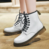 Unisex Leather Lace-up Boots