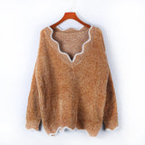 V-neck Casual Knitted Base Sweater