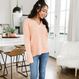 V Neck Lightweight Pullover Jumpers