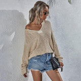 V Neck Lightweight Pullover Jumpers