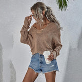V Neck Lightweight Pullover Jumpers
