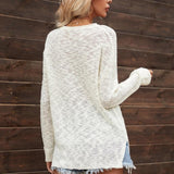 V Neck Lightweight Pullover Jumpers