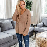 V Neck Lightweight Pullover Jumpers