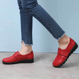 Velcro Leather Mom Shoes