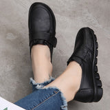 Velcro Leather Mom Shoes