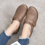 Velcro Leather Mom Shoes