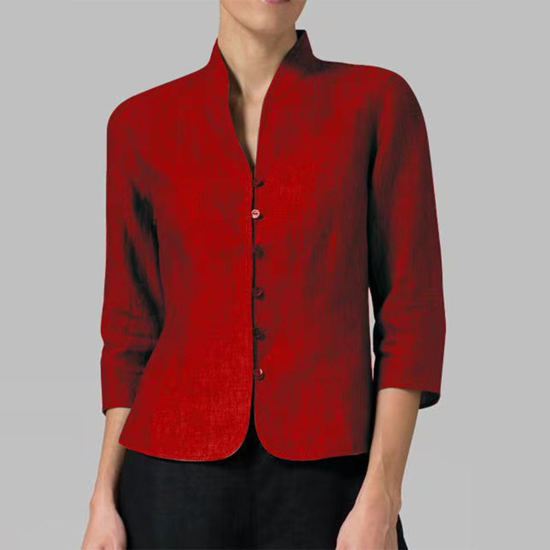 Vintage Cotton Linen Slim Top