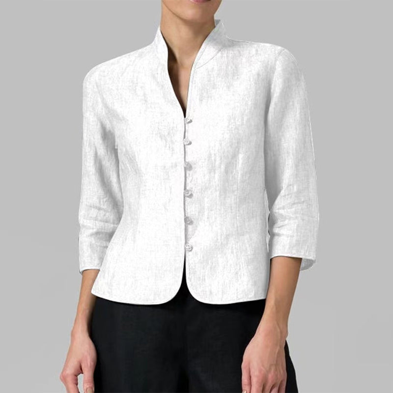 Vintage Cotton Linen Slim Top