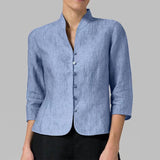Vintage Cotton Linen Slim Top