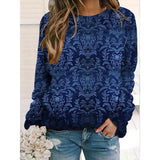 Vintage Print Long Sleeve Sweatshirt