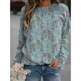 Vintage Print Long Sleeve Sweatshirt
