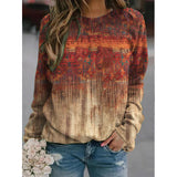 Vintage Print Long Sleeve Sweatshirt