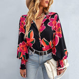 Women's Printed Button-Up Shirt