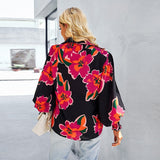 Women's Printed Button-Up Shirt