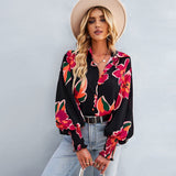 Women's Printed Button-Up Shirt
