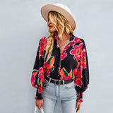 Women's Printed Button-Up Shirt