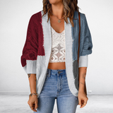 Women's Color Block Knit Cardigan Sweater