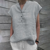 Women's Elegant Button-Embellished Cotton Shirt