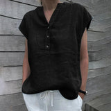 Women's Elegant Button-Embellished Cotton Shirt