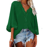 Women's Flared Sleeve Lace Shirts