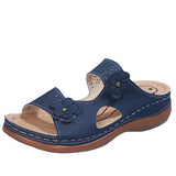 Women's Leisure Vacation Flower Wedge Sandals