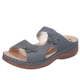 Flower Wedge Sandals