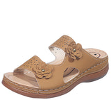 Flower Wedge Sandals