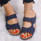 Flower Wedge Sandals