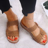 Flower Wedge Sandals