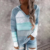 Women's Paneled Drawstring Knit Hooded Sweatshirt