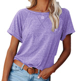  Round Neck Short Sleeve Tops