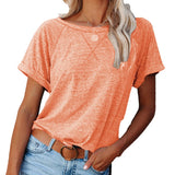  Round Neck Short Sleeve Tops