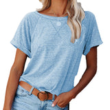  Round Neck Short Sleeve Tops