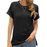  Round Neck Short Sleeve Tops