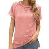  Round Neck Short Sleeve Tops