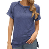  Round Neck Short Sleeve Tops