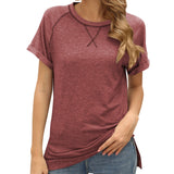  Round Neck Short Sleeve Tops