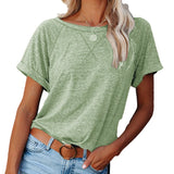  Round Neck Short Sleeve Tops