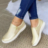 Women's Zipper Round Toe Sneakers