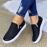 Women's Zipper Round Toe Sneakers