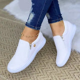 Women's Zipper Round Toe Sneakers