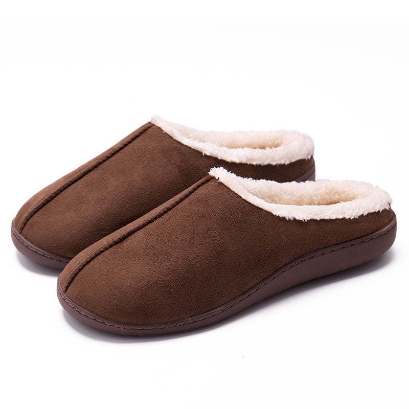 Wool Faux Plush Lined Slippers
